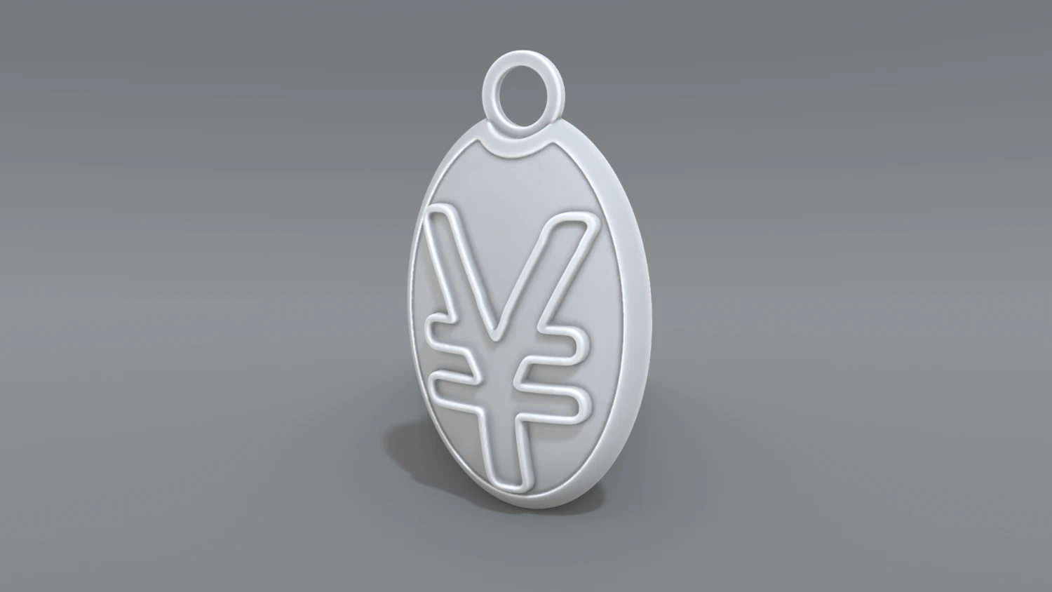 keychain yen 3D Print Model .c4d .max .obj .3ds .fbx .stl .blend 