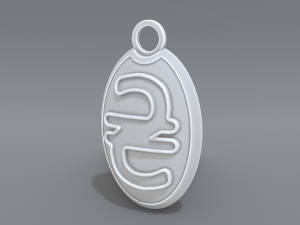 keychain hryvnia 3D Print Model