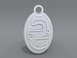 keychain hryvnia 3D Print Model