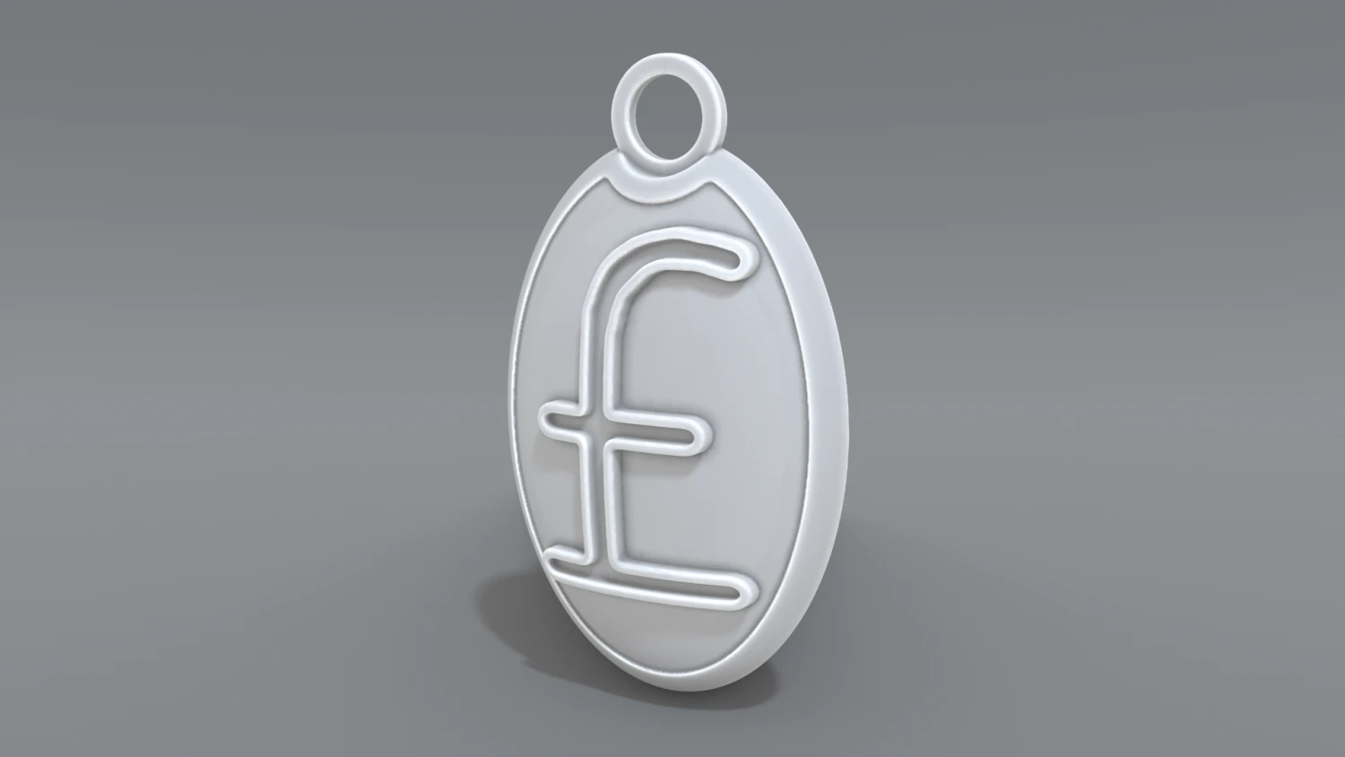 keychain pound sterling 3D Print Model .c4d .max .obj .3ds .fbx .stl .blend 