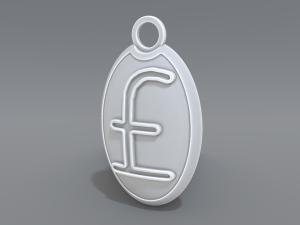 keychain pound sterling 3D Print Model