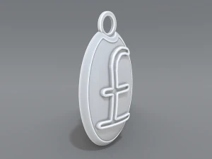 keychain pound sterling 3D Print Model