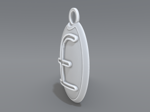 keychain pound sterling 3D-printmodel