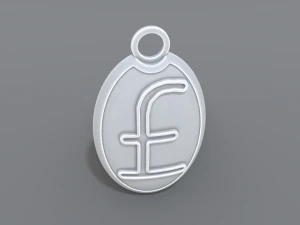 keychain pound sterling 3D Print Model