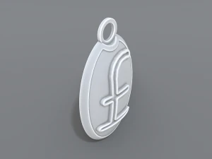 keychain pound sterling 3D Print Model