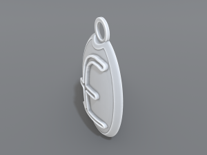 keychain pound sterling 3D-printmodel