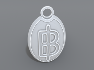 keychain baht 3Dプリントモデル