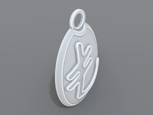 keychain turkish lira 3D Print Model