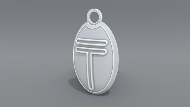 keychain tenge 3D-printmodel .c4d .max .obj .3ds .fbx .stl .blend 