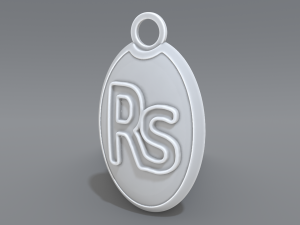 keychain rupee 3Dプリントモデル