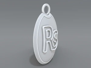 keychain rupee 3D Print Model