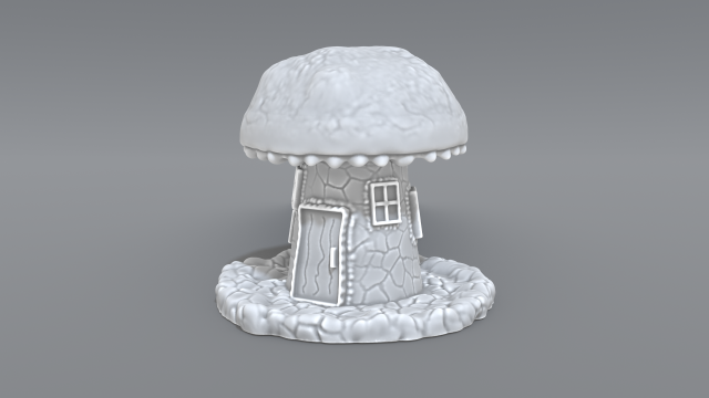 house mushroom Modèles 3D en vedette .c4d .max .obj .3ds .fbx .stl .blend 