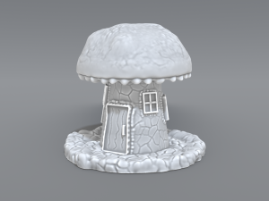house mushroom 3D Print Model