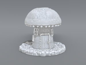 house mushroom Modèles 3D en vedette