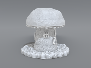 house mushroom Modèles 3D en vedette