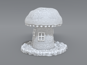 house mushroom Modèles 3D en vedette