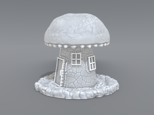 house mushroom Modèles 3D en vedette