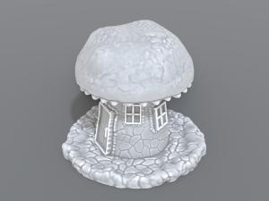 house mushroom Modèles 3D en vedette