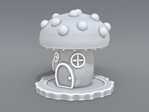 house mushroom Modello di stampa 3D