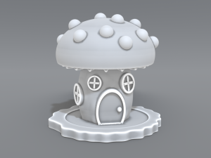 house mushroom Modello di stampa 3D