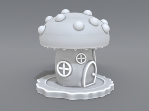 house mushroom Modello di stampa 3D
