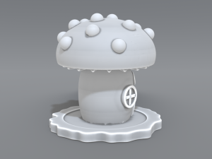 house mushroom Modello di stampa 3D