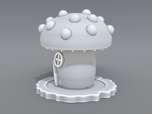 house mushroom Modello di stampa 3D