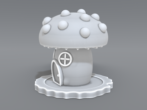 house mushroom Modello di stampa 3D