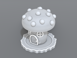 house mushroom Modello di stampa 3D