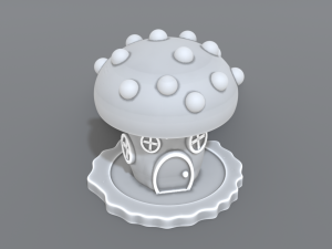 house mushroom Modello di stampa 3D