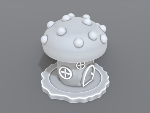 house mushroom Modello di stampa 3D