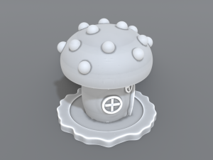 house mushroom Modello di stampa 3D