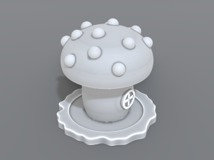 house mushroom Modello di stampa 3D