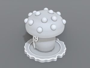 house mushroom Modello di stampa 3D