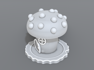 house mushroom Modello di stampa 3D