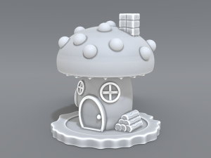 house mushroom 3D प्रिंट मॉडल