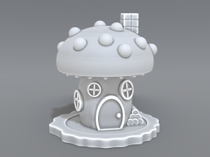 house mushroom Model Cetak 3D