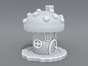 house mushroom Model Cetak 3D