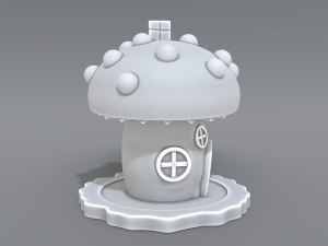 house mushroom Model Cetak 3D