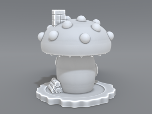 house mushroom Model Cetak 3D
