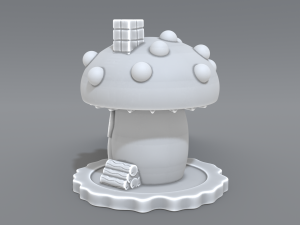 house mushroom Model Cetak 3D