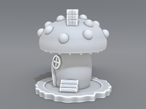 house mushroom Model Cetak 3D