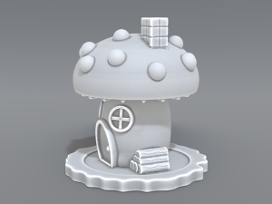 house mushroom Model Cetak 3D