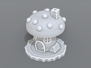 house mushroom Model Cetak 3D