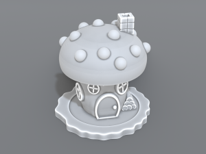 house mushroom Model Cetak 3D