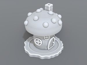 house mushroom Model Cetak 3D