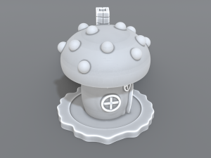 house mushroom Model Cetak 3D