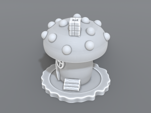 house mushroom Model Cetak 3D