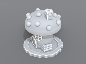 house mushroom Model Cetak 3D