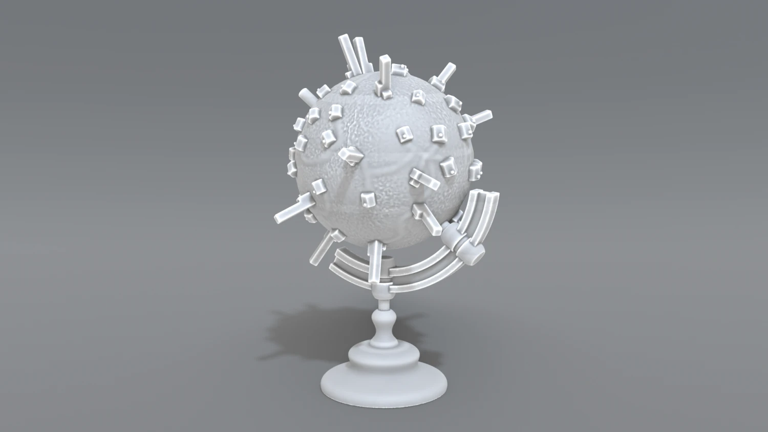 cartoon earth 3D Print Model .c4d .max .obj .3ds .fbx .stl .blend 